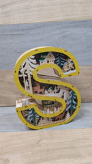 Anthropologie Wonder Scene Xmas Monogram S Christmas Light Up Battery Powered ANTHROPOLOGIE - KOEEK