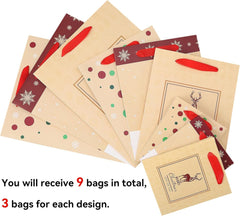 new 9-Pack Yellow Christmas Gift Bags Assorted Sizes 1 Count (Pack of 9), 07FC0E-D4 - KOEEK