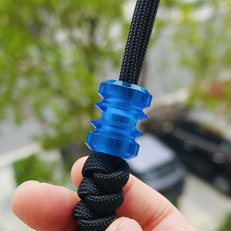 Blue Resin Knife Lanyard Bead Necklace Paracord Pendant Bracelet Making Bead EDC 07FC0E-D4 - KOEEK