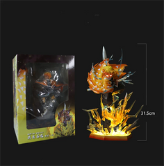 30cm Demon Slayer Agatsuma Zenitsu LED Light Action Figure Statue High Model Toy 07FC0E-D4 - KOEEK