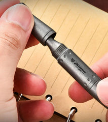 Mini Titanium Alloy Ballpoint Pen Signature Writing Pen Outdoor Keychain Pen EDC 07FC0E-D4 - KOEEK