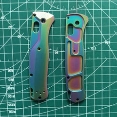 1 Pair Colorful Titanium Alloy Knife Handle Scales for Benchmade Bugout 535 07FC0E-D4 - KOEEK