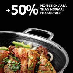 Frying pan, 12-inch frying pan with lid, PFOA-free cookware that 07FC0E-D4 - KOEEK