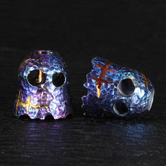 EDC TC4 Titanium Alloy Ghost Pendant Keychain Necklace DIY Lanyard Beads Gift 07FC0E-D4 - KOEEK