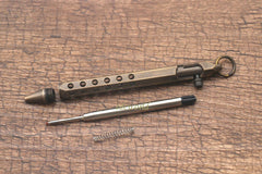 EDC Handmade Six-Edge Brass Pen Practical Ballpoint Pen Pocket Keychain Pen 07FC0E-D4 - KOEEK