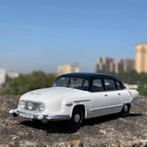 1:43 Tatra 603 White Vintage Car Model Soviet Era Diecast BodyPlasticChassis12CM 07FC0E-D4 - KOEEK