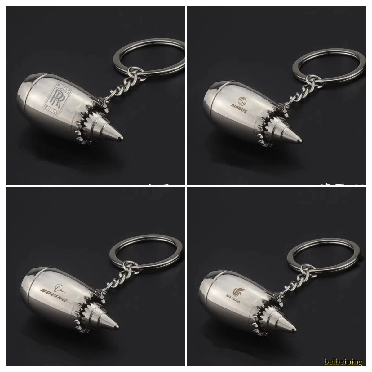 Boeing Airbus Ation Aircraft Engine Keychain Bag Pendant Creative Gift 07FC0E-D4 - KOEEK