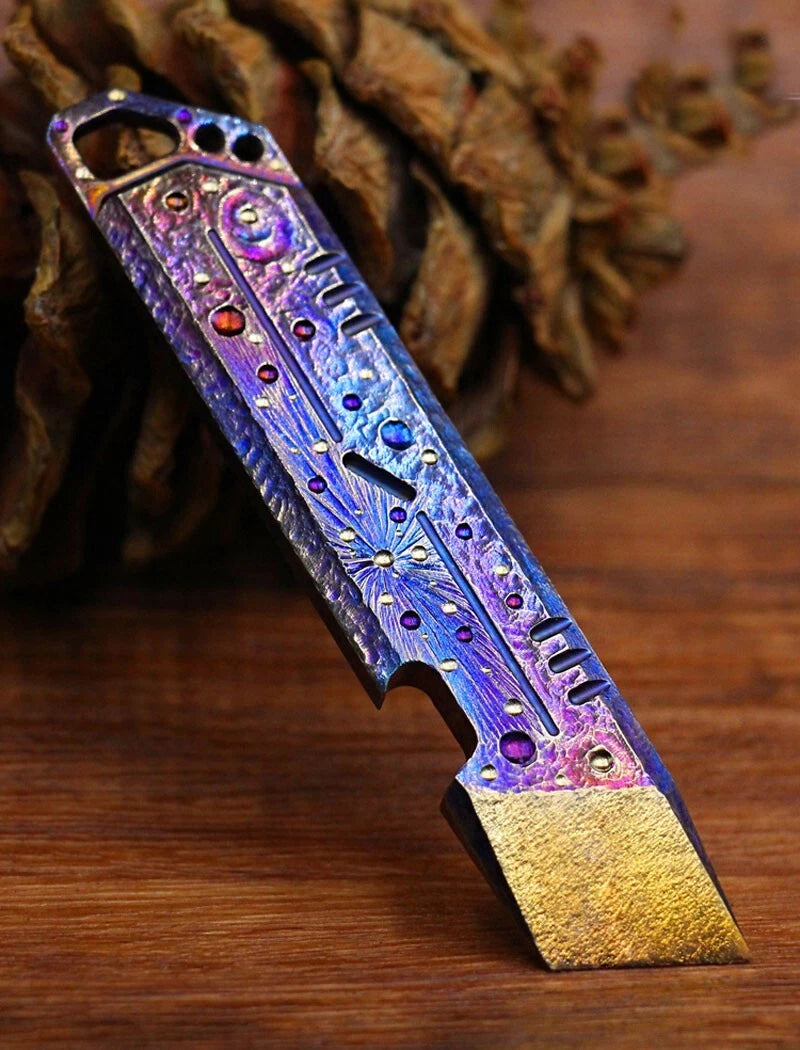 Hot Titanium Alloy Pry Bar Crowbar Multitool Opener Portable Outdoor Camping EDC 07FC0E-D4 - KOEEK