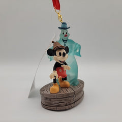 BNWT Disney Lonesome Ghosts - Mickey Mouse and Ghost Halloween Light-Up Ornament DISNEY - KOEEK
