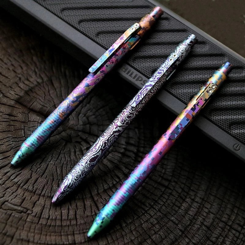 Titanium Ballpoint Pen Multicolor Pocket Writing Signature Pen Business Office 07FC0E-D4 - KOEEK
