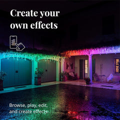 Twinkly Icicle Christmas Light, App-Controlled LED Christmas Lights with 190 RGB TWINKLY - KOEEK