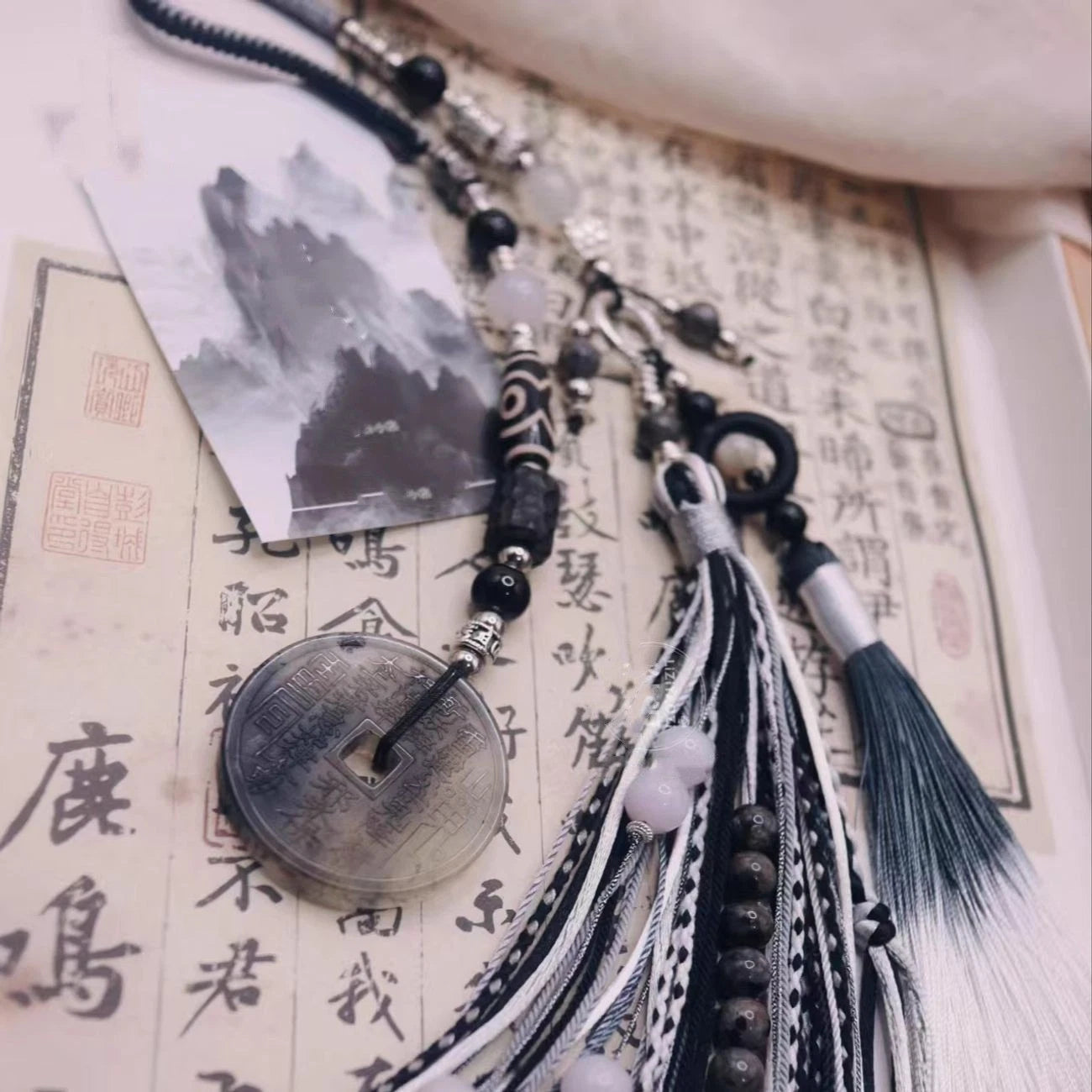 Tibetan Tassel Hanging Pendant Woven Car Decoration 07FC0E-D4 - KOEEK