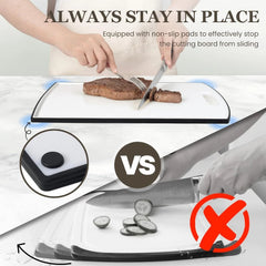 Non Slip Cutting Board,Extra Large Plastic Cutting Boards for Kitchen Dishwasher 07FC0E-D4 - KOEEK