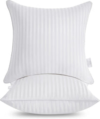 26 x 26 feather pillow cushion, soft cotton cover white cushion, 2 pcs. 07FC0E-D4 - KOEEK