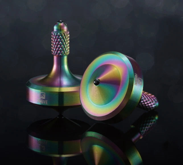Stainless Steel Hand Twisting Spinning Top Gyro Gyroscope Spinner EDC Toy Gifts 07FC0E-D4 - KOEEK