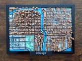 3D Printed Chicago Micro Miniature City Skyline 136*187MM Photo Frame Decor 07FC0E-D4 - KOEEK