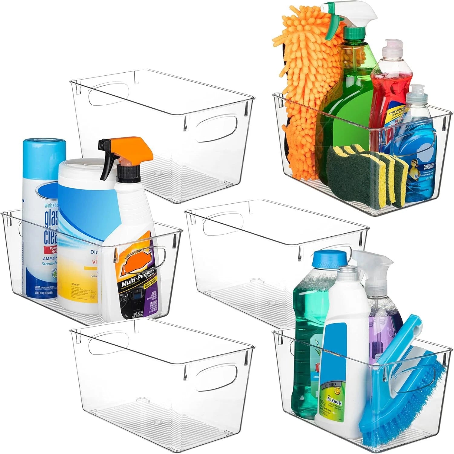Clear Plastic Storage Bins – Perfect Kitchen Organization and Storage or Pantry 07FC0E-D4 - KOEEK