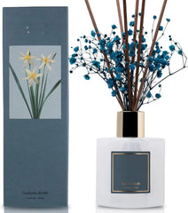 Premium Reed Diffuser Set with Preserved Baby's Breath & Cotton Stick Cashmere 07FC0E-D4 - KOEEK