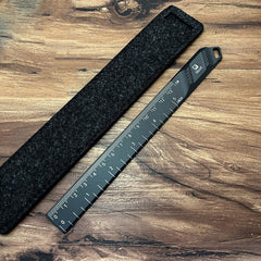 Titanium Straight Ruler Student Stationery CNC Graduated Ruler EDC Tools 07FC0E-D4 - KOEEK