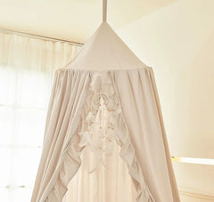 Bed Canopy for Girls,Ruffled Canopy Bed Curtains Kids Canopy for Girls Room 07FC0E-D4 - KOEEK
