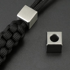 Square TC4 CNC Knife Lanyard Bead EDC DIY Parachute Pendant Rope Braiding Tool 07FC0E-D4 - KOEEK