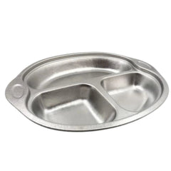 Pure Titanium GR1 3-in-1 Tableware Dinner Plate Ultra Light Divided Food Plate 07FC0E-D4 - KOEEK