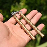 Brass Begleri Fidget Nunchakus Finger Piece Exercise Paracord Worry Bead Toys 07FC0E-D4 - KOEEK