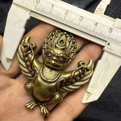 Tibetan Collectible Brass Garuda Bird Pendant Handmade Amulet Necklace 07FC0E-D4 - KOEEK