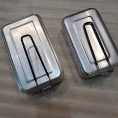 1500ml Retro Pure Aluminum Mess Tin Outdoor Hiking Camping Square Lunch Box 07FC0E-D4 - KOEEK