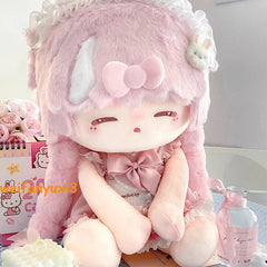40cm Cotton Doll Girl Pink Lamb Cute Plush Doll With Stickers /Birth Certificate 07FC0E-D4 - KOEEK