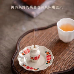Stick Incense Holder Set Home Incense Burner Gift Chinese Style 07FC0E-D4 - KOEEK