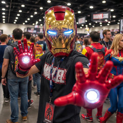 Iron Man MK5 Helmet 1:1 Wearable Voice Remote Touch Control LED Cosplay 07FC0E-D4 - KOEEK