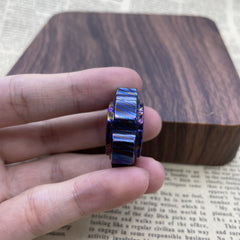 Fidget Spinner Gear Titanium Damascus Fingertip Decompression Toy Portable EDC 07FC0E-D4 - KOEEK