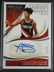 Anfernee Simons 2019-20 Panini Immaculate Collection Modern Marks Auto /75 [3hk 07FC0E-D4 - KOEEK