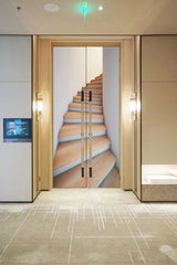 Wooden Stairs Steps Picture 3D Door Sticker Self-adhesive Bedroom Door Mural 07FC0E-D4 - KOEEK