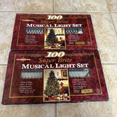 (2) Everstar Musical Light Set 100 Mini Clear & Multi Color Christmas Vintage EVERSTAR - KOEEK