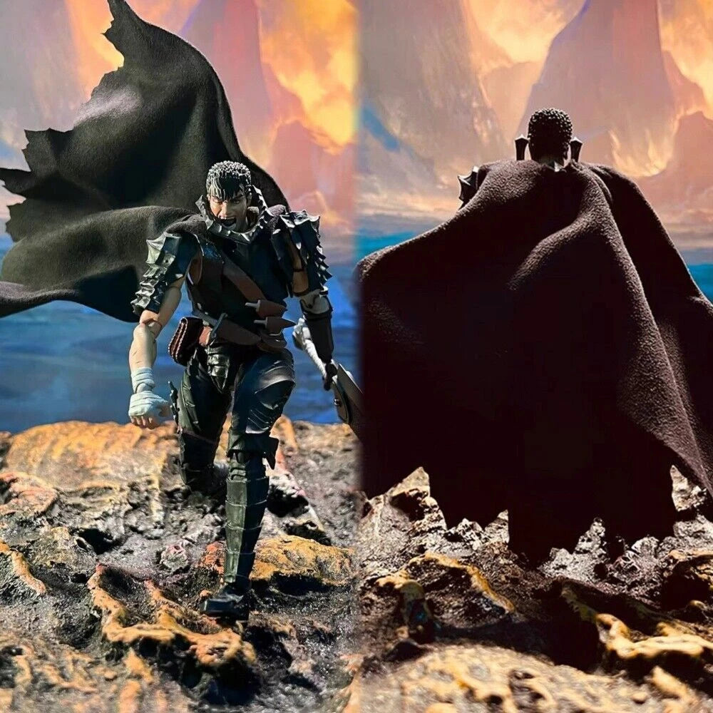 1/12HMD Custom Black Cloak Cape for 6" SHF Aciton Figure Berserk Guts(No Figure) 07FC0E-D4 - KOEEK