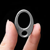 Mini Titanium Alloy Keychain Carabiner key pendant Belt Waist Hanging Buckle EDC 07FC0E-D4 - KOEEK