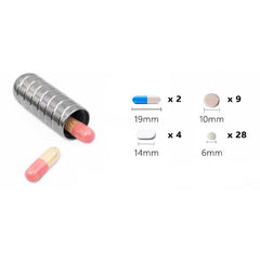 EDC Mini Pure Titanium Waterproof Case Pendant Pill Holder w/ Openable Keyring 07FC0E-D4 - KOEEK