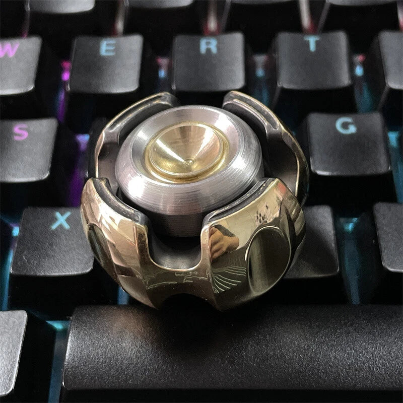 Noise Brass Fidget Spinner EDC Adult Metal Hand Spinner Fidget Toys ADHD Tool 07FC0E-D4 - KOEEK