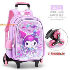 Climbing Stairs Cinnamoroll Bag Backpack Student Bag Wheels Kuromi Trolley Case 07FC0E-D4 - KOEEK