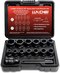 new LLNDEI Bolt Extractor Kit, 15PCS Easy Out Stripped Lug Nut 15PCS, Black LLNDEI - KOEEK