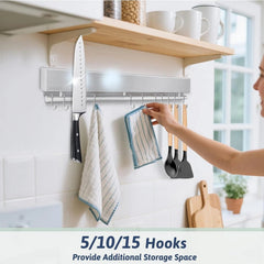 17 Inch Magnetic Knife Holder for Wall - Stainless Steel Magnetic Strip No Drill 07FC0E-D4 - KOEEK