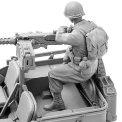 1/16 Resin Figure Model Kit WWII US Army Gunner Unassembled Unpainted 07FC0E-D4 - KOEEK