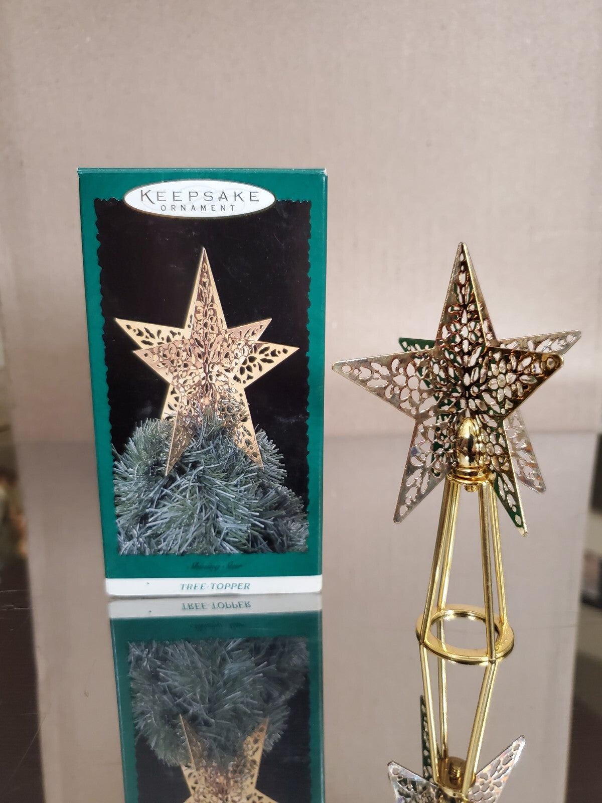 1995 Vintage Hallmark Shining Star Dimensional Brass Mini Tree Topper HALLMARK - KOEEK