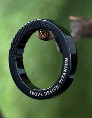 Hot EDC Titanium Alloy Keychain Carabiner Ring pendant Belt Waist Hanging Buckle 07FC0E-D4 - KOEEK