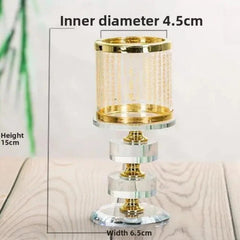 15cm Household Candle Holder Ornament Tibetan Crystal Butter Lamp Buddha Lamp 07FC0E-D4 - KOEEK
