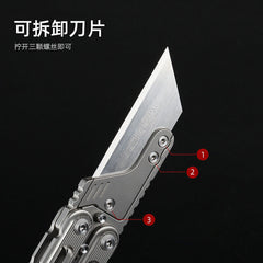 EDC Titanium Alloy Comb Hair Cutting Outdoor Activity Portable Standbys Tools 07FC0E-D4 - KOEEK