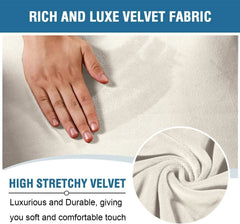 Velvet Stretch Recliner Couch Covers 4-Pieces Style Recliner Chair Covers 07FC0E-D4 - KOEEK