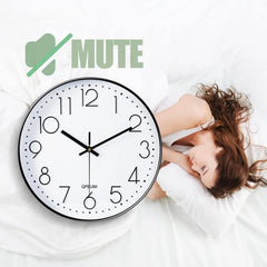 Wall Clock 12 Inch Wall Clocks Non-Ticking Battery Operated with Stereoscopic 07FC0E-D4 - KOEEK